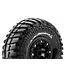 CR-ARDENT 1/10 Crawler Tire Mounted Super Soft Black 2.2' Wheels with Hex 12mm L-T3237VB