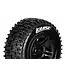 SC-PIONEER 1/10 Short Course Tires Mounted Black Wheels with Hex 12MM L-T3148SBTR