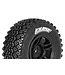 SC-HUMMER 1/10 Short Course Tires Mounted Black Wheels with Hex 12MM L-T3224SBTR