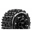 ST-PIONEER 1/16 Tires Mounted on Black 2.2' Wheels with Hex 12MM L-T3278SB