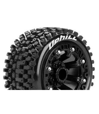 Louise RC ST-UPHILL 1/16 Tires Mounted on Black 2.2' Wheels with Hex 12MM L-T3279SB