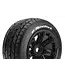 ST-ROCKET 1/8 Stadium Truck Tires Mounted on Black 3.8' Wheels with Hex 17MM L-T3286B
