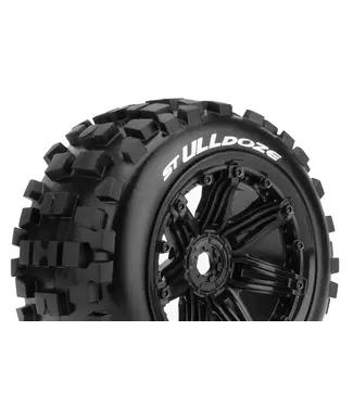 Louise RC ST-ULLDOZE 1/8 Stadium Truck Tires Mounted on Black 3.8' Wheels with Hex 17MM L-T3288B