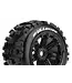 ST-ULLDOZE 1/8 Stadium Truck Tires Mounted on Black 3.8' Wheels with Hex 17MM L-T3288B