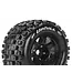 Louise RC ST-UPHILL 1/8 Stadium Truck Tires (MFT) Mounted on Black 3.8' Wheels 1/2-offset with Hex 17MM L-3326BH