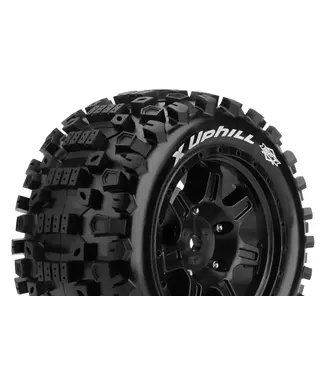 Louise RC X-UPHILL 1/5 X-TRUCK Tires (MFT) Mounted on Black Sport Wheels with Hex 24MM L-T3297B