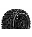 X-UPHILL 1/5 X-TRUCK Tires (MFT) Mounted on Black Sport Wheels with Hex 24MM L-T3297B