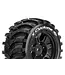 X-CYCLONE 1/5 X-TRUCK Tires (MFT) Mounted on Black Sport Wheels with Hex 24MM L-T3298B