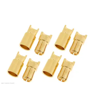 RevTec Bullit Connectors 6mm Gold Plated Male + Female - 4 pairs - GF-1000-007