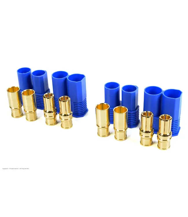 Connector EC8 - Gold Plated - Male + Female - 2 pairs GF-1023-001