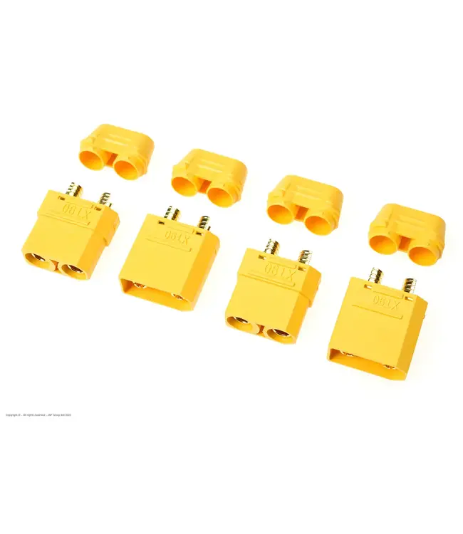 Connector XT-90 - Gold Plated - Male + Female - 2 pairs GF-1053-001