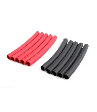 RevTec Shrink Tubing - 6.4mm - Red + Black - 10 pcs GF-1460-004