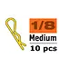 RevTec Body Clips - 45° Bent - Medium Size - Gold - 10 pcs GF-0410-010