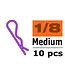 RevTec Body Clips - 45° Bent - Medium Size - Purple - 10 pcs GF-0410-012