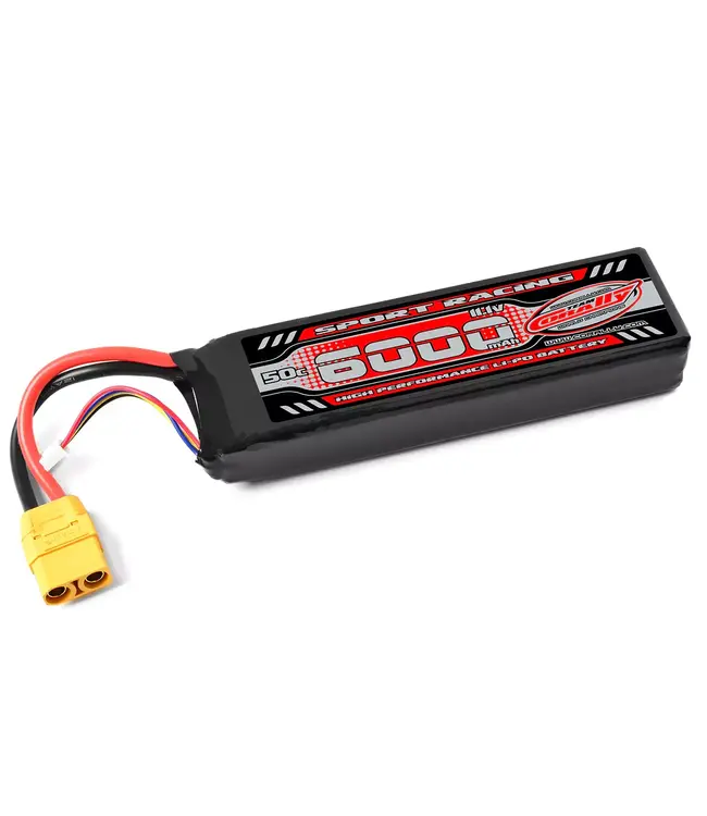 Corally Power Racing 50C - 6000MAH - 3S - 11.1V - XT-90- Semi-Soft Case C-49236-X