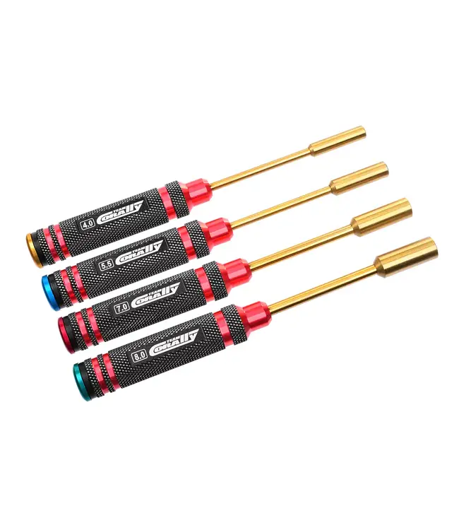 Team Corally - Pro Nut Driver Set - Ti-Ni Coated - 4.0 / 5.5 / 7.0 / 8.0mm - C-16190