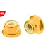 Corally Team Corally - Aluminium Nylstop Nut Flanged - M3 - Gold - 10 pcs C-3107-30-0
