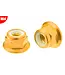 Corally Team Corally - Aluminium Nylstop Nut Flanged - M4 - Gold - 10 pcs C-3107-40-0