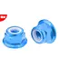 Corally Team Corally - Aluminium Nylstop Nut Flanged - M4 - Blue - 10 pcs C-3107-40-4