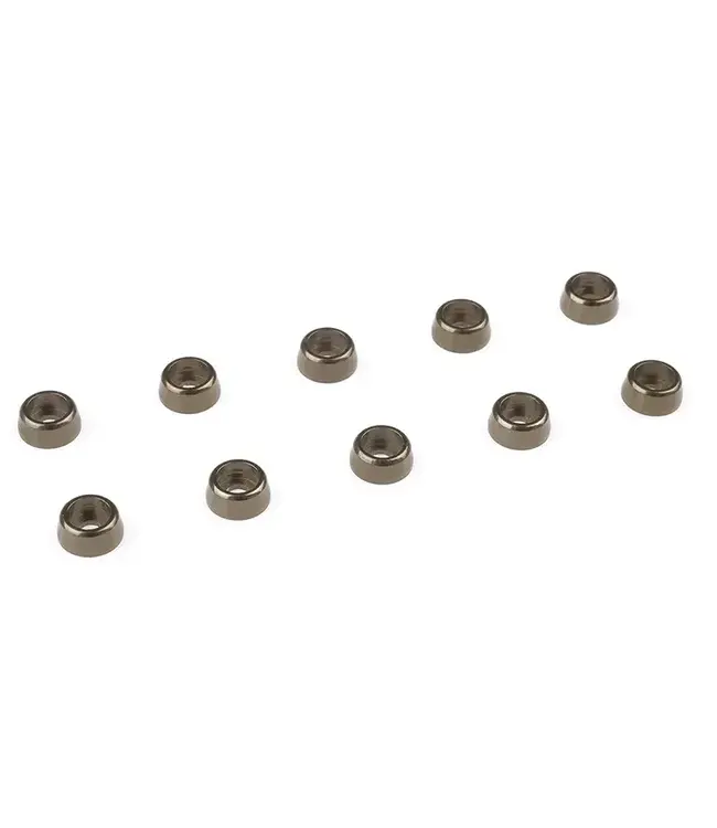 Team Corally - Aluminium Washer - for M2 Socket Head Screws - OD=6mm - Gun Metal - 10 pcs C-3214-20-3
