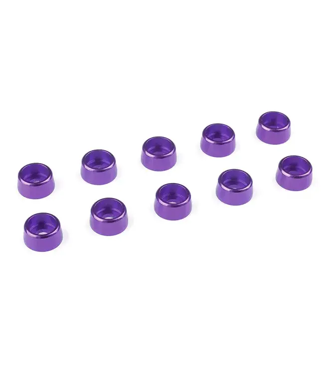 Team Corally - Aluminium Washer - for M3 Socket Head Screws - OD=8mm - Purple - 10 pcs C-3214-30-2