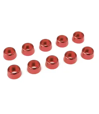 Corally Team Corally - Aluminium Washer - for M4 Socket Head Screws - OD=10mm - Red - 10 pcs C-3214-40-5