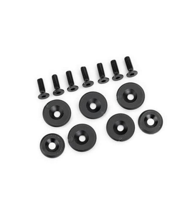 Body washers (2) with roof washers (5) and 3x10mm CCS (7) (fits #10411 body) TRX10416