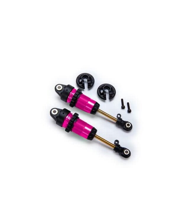 Shocks (GTR long) pink-anodized PTFE-coated bodies with TiN shafts (2) TRX7461-PINK