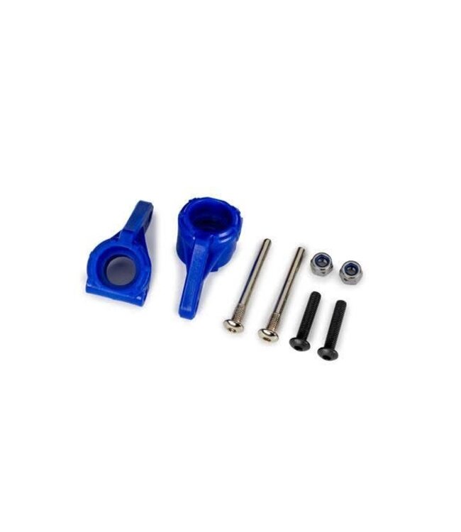 Steering blocks extreme heavy duty blue (left & right) with hardware (for use with #9180, 9181, 9182 upgrade kit) TRX9137-BLUE