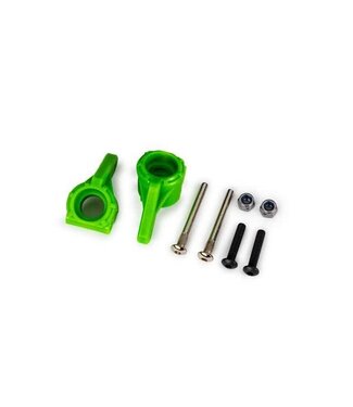 Traxxas Steering blocks extreme heavy duty green (left & right) with hardware (for use with #9180, 9181, 9182 upgrade kit) TRX9137-GRN