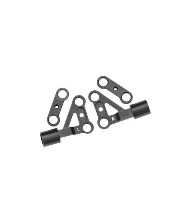 Suspension arms upper front 6061-T6 aluminum (gray-anodized) (left & right) with 2.5x5mm BCS (with threadlock) (2) TRX10533-GRAY