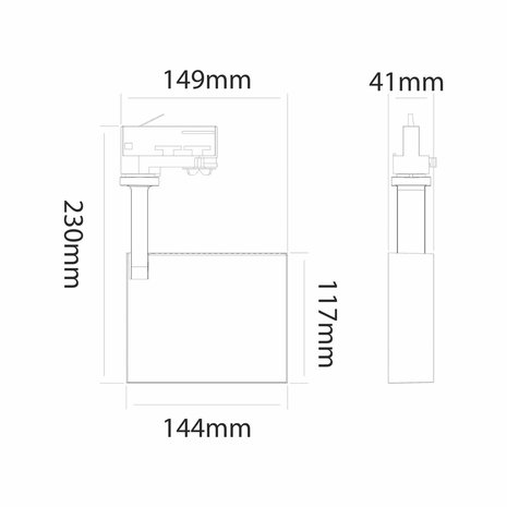 Nice Track Spot Wallwasher LED 20W - Black Nice Track Spot Wallwasher LED 20W - Black