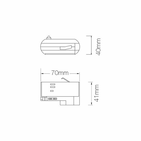 Hanglamp adapter voor 3-fase rail zwart Hanglamp adapter voor 3-fase rail zwart