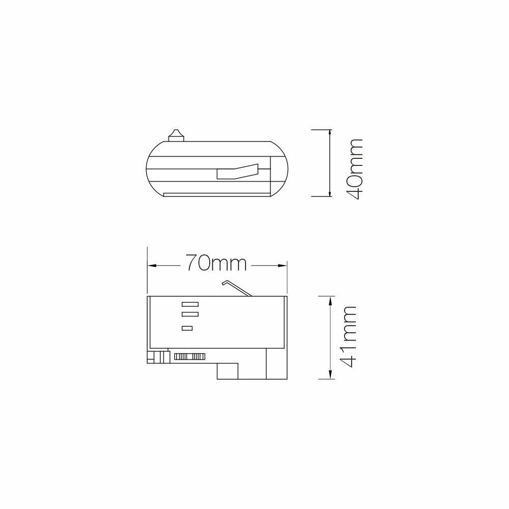 Quadra - 3-fase - Hanglamp adapter wit Quadra - 3-fase - Hanglamp adapter wit