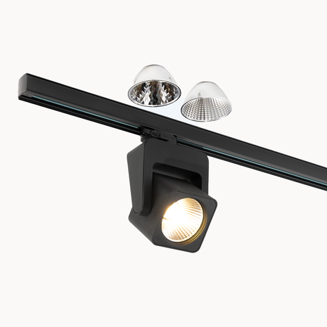 Pro Kom spot sur rail triphasé LED 40W - Noir Pro Kom spot sur rail triphasé LED 40W - Noir