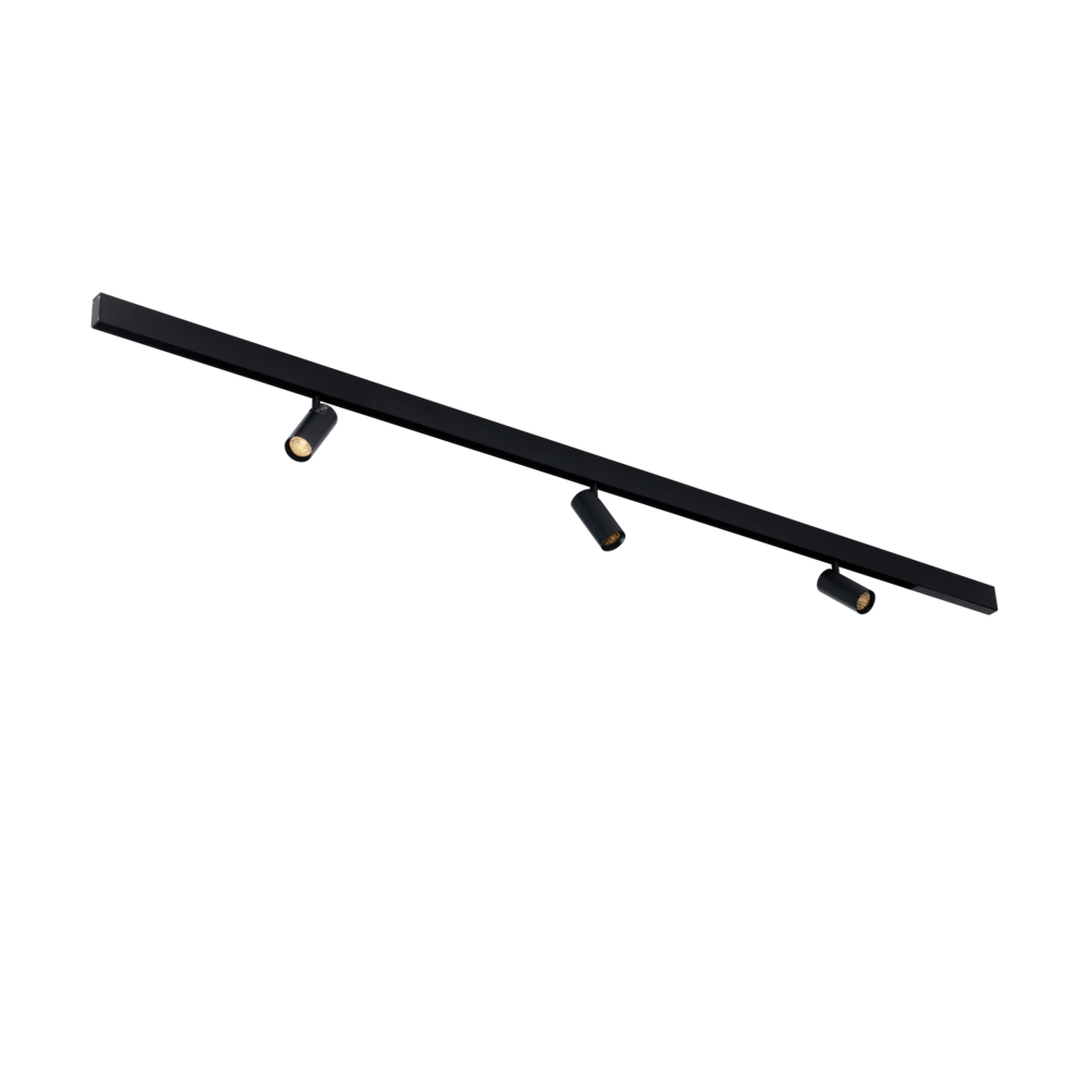 Qub Line Magnetic Rail - Power rail 48V - Surface mounted - 2 Metres - Black Qub Line Magnetic Rail - Power rail 48V - Surface mounted - 2 Metres - Black