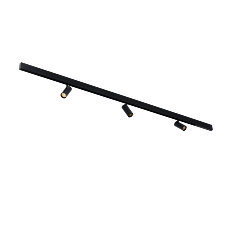 Qub Line Magnetic Rail - Power rail 48V - Surface mounted - 2 Metres - Black Qub Line Magnetic Rail - Power rail 48V - Surface mounted - 2 Metres - Black