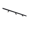Qub Line Magneetrail - Spanningsrail 48V - Railverlichting Opbouw - 2 Meter - Zwart Qub Line Magneetrail - Spanningsrail 48V - Railverlichting Opbouw - 2 Meter - Zwart