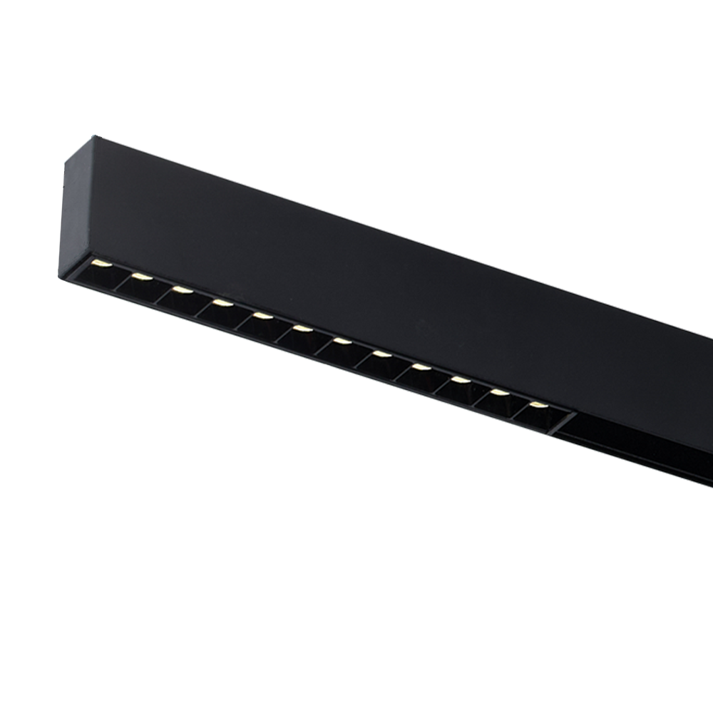 Qub Line Magnetic Track - 3 Metres - 3x Single Track Spot + 2x 12 Dots Track Spot - Black - Zigbee - Smart Lighting