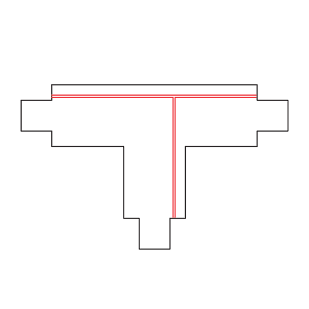 Qub T-koppelstuk 3-fase - Extern - Rechts - Wit Qub T-koppelstuk 3-fase - Extern - Rechts - Wit