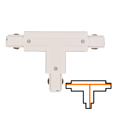 Qub T-Connector 3-Circuit - External - Right - White Qub T-Connector 3-Circuit - External - Right - White