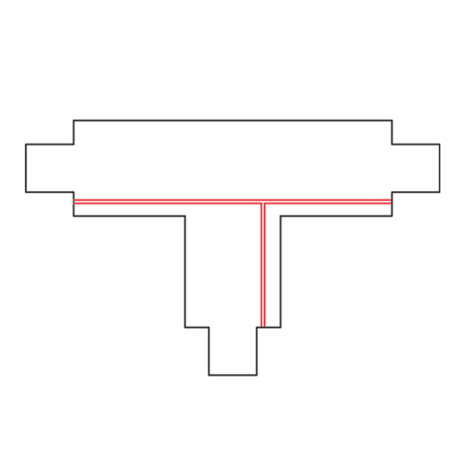 Qub Connecteur en T triphasé - Interne - Droit - Blanc Qub Connecteur en T triphasé - Interne - Droit - Blanc