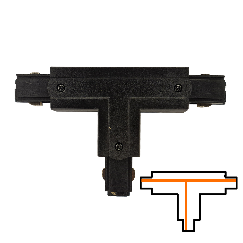 Qub T-Connector 3-Circuit - External - Left - Black Qub T-Connector 3-Circuit - External - Left - Black