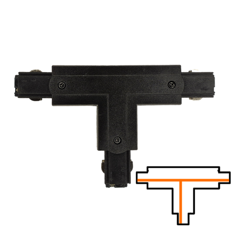 Qub T-Connector 3-Circuit - Internal  - Left - Black Qub T-Connector 3-Circuit - Internal  - Left - Black