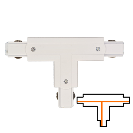 Qub Connecteur en T triphasé - Interne - Gauche - Blanc Qub Connecteur en T triphasé - Interne - Gauche - Blanc