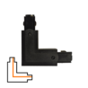 Qub L-connector 3-circuit - Internal - Right - Black Qub L-connector 3-circuit - Internal - Right - Black
