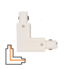 Qub L-connector 3-circuit - Internal - Right - White Qub L-connector 3-circuit - Internal - Right - White