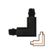 L-Verbinder 3-Phasen - Extern - Links - Schwarz