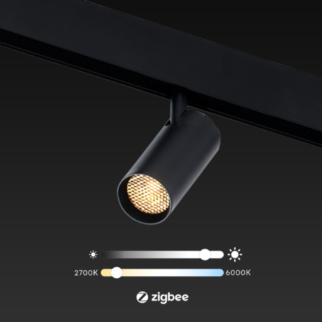 Qub Qub Line Magnet Schienensystem – 3 m – 3x Magnetischer Railspot Single & 2x Pendelleuchte – Schwarz – Zigbee-kompatibel – Smart Beleuchtungssystem