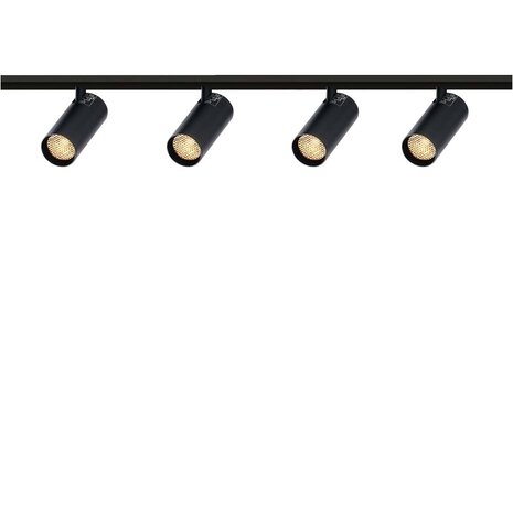 Qub Line Magneetrail - 2 Meter - 4x Railspot Single  - Zwart  - Zigbee - Smart verlichting